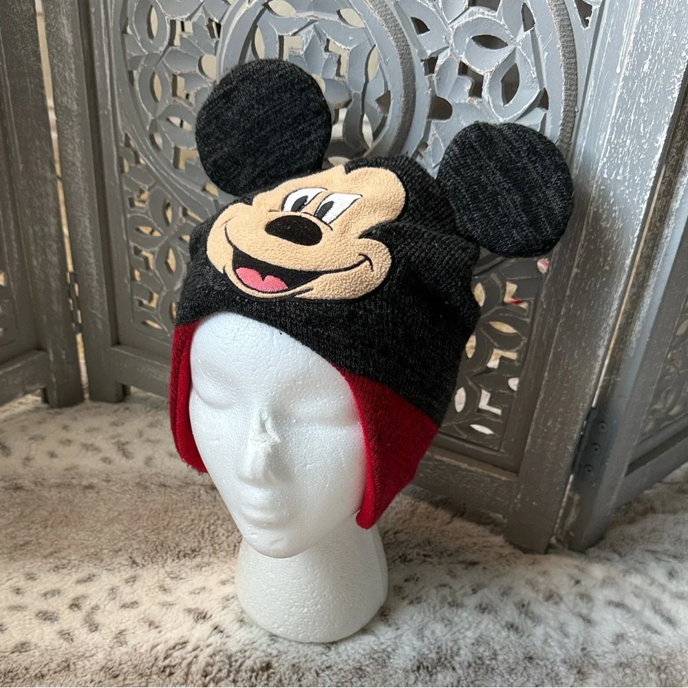 Disney Mickey Mouse fleece beanie hat boys 2T-5T Disneyland preschool winter